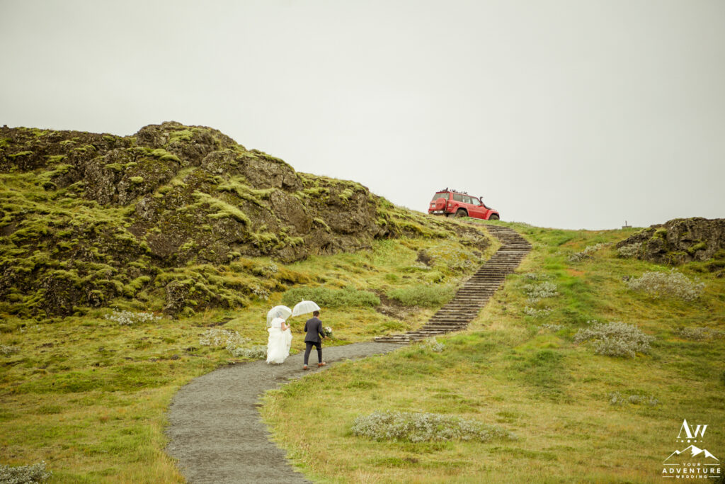 Hjalparfoss-Waterfall Hike down