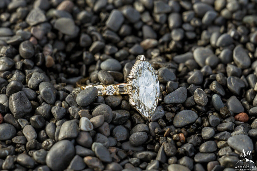 Iceland Wedding Rings in Black Sand