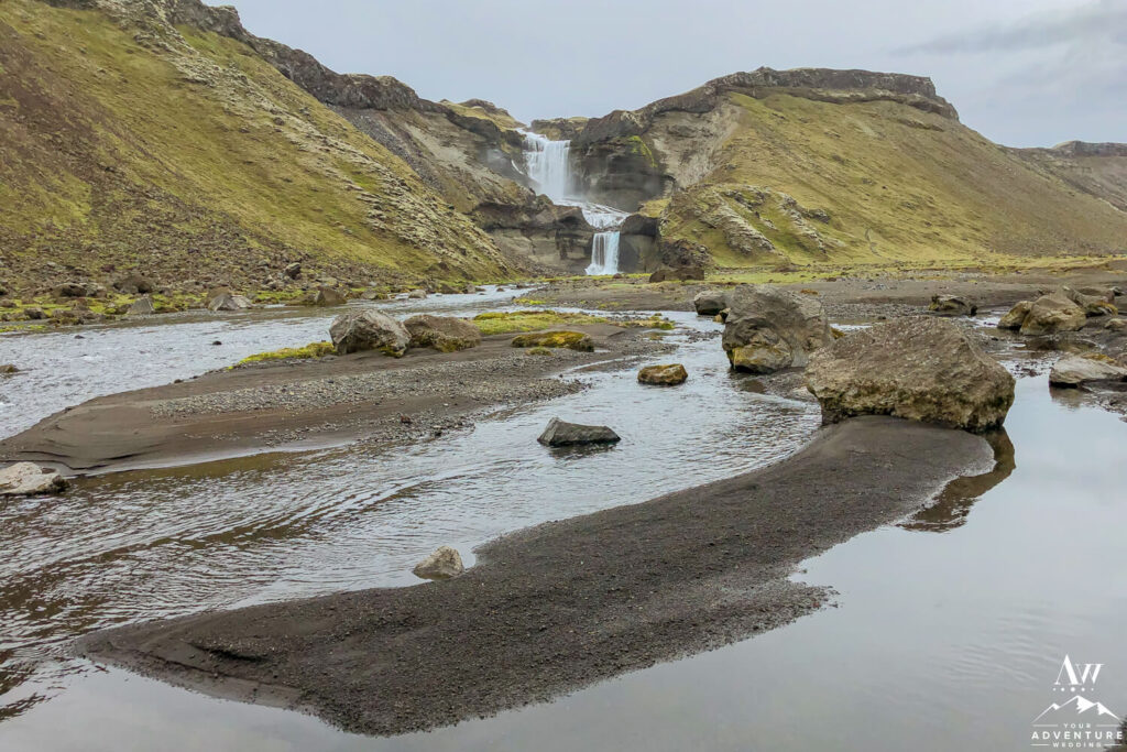 Ofaerufoss Waterfall in Eldgja Canyon