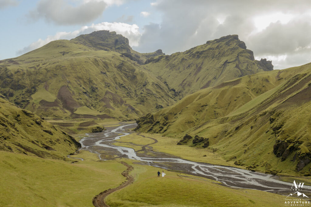 Iceland September Elopement in a Canyon