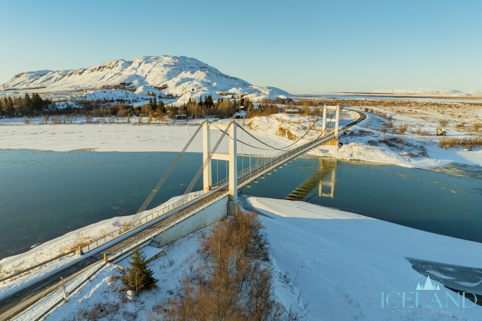 Town of Laugarás in south Iceland