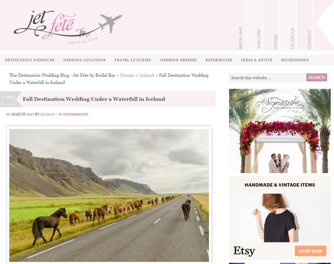 Iceland Destination Wedding Photos on Jet Fete Blog