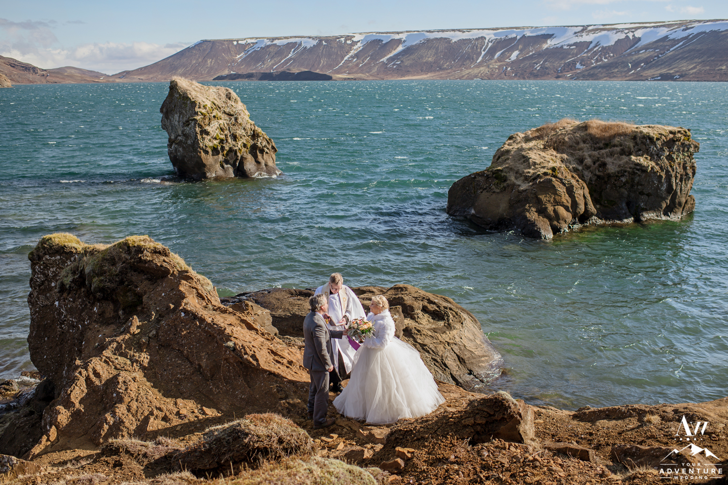 Iceland Lakeside Wedding Ceremony