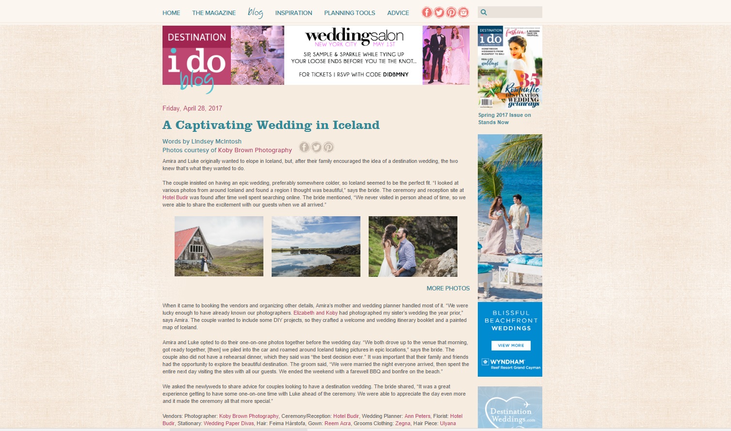 Iceland Wedding on Destination I Do