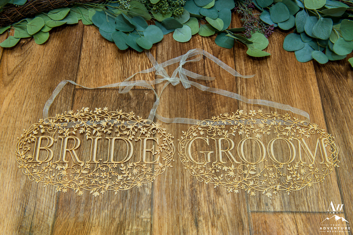 iceland-wedding-rental-bride-and-groom-lazer-cut-wood-chair-sign